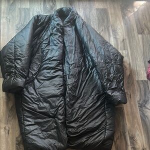 YZY GAP Men's Black Puffer Long Jacket